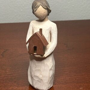 Willow Tree Sculpture in Cream and Brown